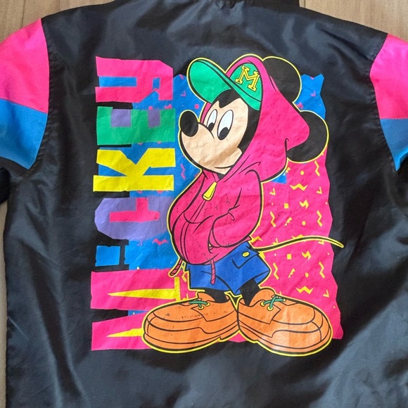 Vintage 90s Disney Mickey Mouse Color Block Pullover Windbreaker Jacket Size L - Picture 5 of 5